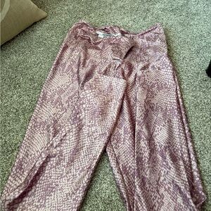 Pink Snake Print gold sheep leggings